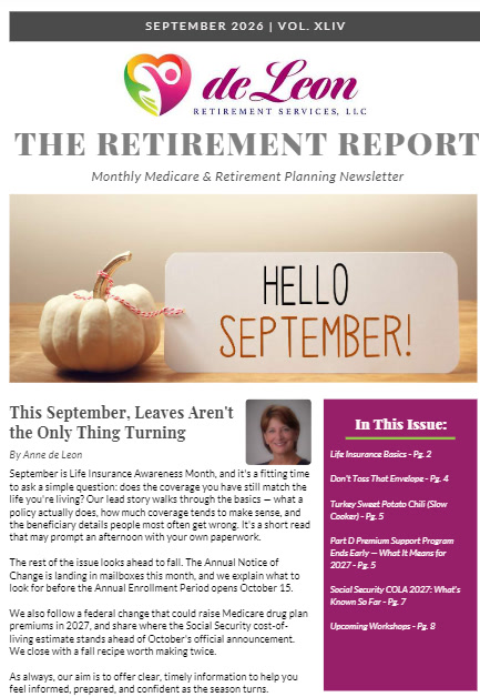 Anne DeLeon Newsletter September 2026